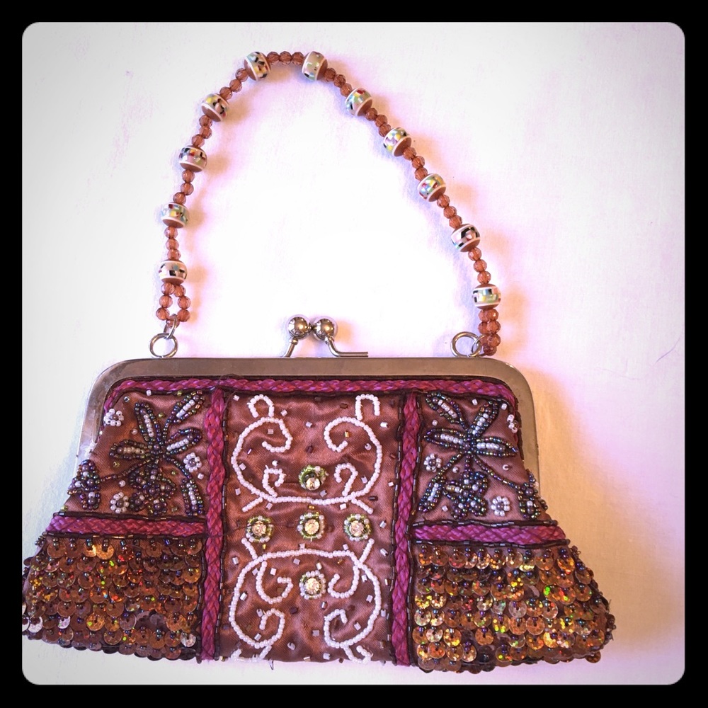 Charming vintage silk handbag